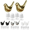 2Packs Porcelain Birds Toilet Bolt Covers & 4Packs Toilet Bolt Cap
