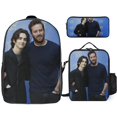 thumbnail image 1 of Timothée Chalamet Backpack Set of Three Spacious Daypack Lunch Carrier and Pencil Bag, 1 of 5