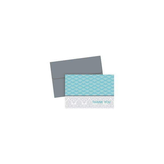 Great Papers Fresh Slate Scallops Thank You Cards 20/Pack 2012144PK2