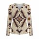 thumbnail image 2 of TaTaai Retro Western Top Soft Comfortable Women's Fashion Casual Round Neck Long Sleeve Button Accent Printed Loose Spring Daily Blouse Gift, 2 of 5