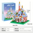 thumbnail image 2 of 556pcs Mini Castle Building Block Set, Princess Castle Model, Educational Toys, Construction Kits, Micro Bricks For Adults, Birthday/Christmas Gift, 2 of 5