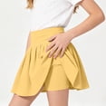 thumbnail image 2 of Jinhomg Girls' Tennis Skirt with Built-in Shorts Kids Pleated Athletic Skort Elastic Waist Ribbed Underneath for Girls 5-16 Years School Sports, 2 of 7