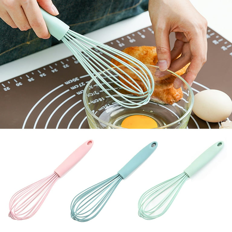 1pc Silicone Whisk, Kitchen Whisk, Small Whisk Set for Mixing, Whisk, Beat,  Frothing and Stirring Whisk for Coated Pots,black