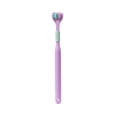 thumbnail image 2 of DPTALR Three-sided Toothbrush, Three-head Toothbrush With Soft Bristles, Cleans On Three Sides, Scrapes Tongue On The Back, Portable And Compact Travel Size - New, 2 of 8