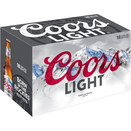 Coors Light Lager Beer, 18 Pack, 12 fl. oz. Bottles, 4.2% ABV