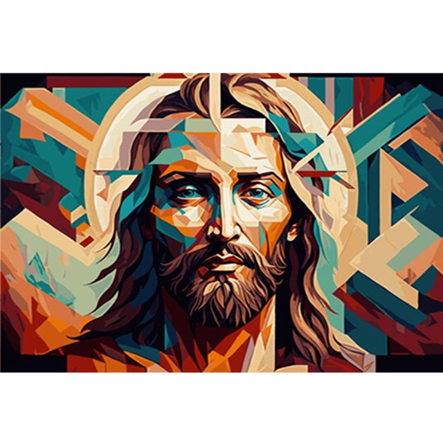 1 kit de pintura por números, bricolaje, mano de Jesús, arte al óleo, artesanía, decoración de la pared del hogar Hugtrwg Para estrenar