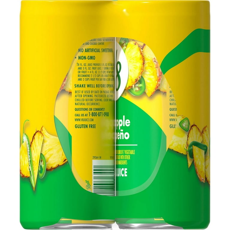 V8 Juice Spicy Pineapple Jalapeno Juice - 6pk/8 fl oz Cans - Pack
