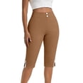 thumbnail image 6 of Lenago Athletic Yoga Pants for Women Comfortable Sport Pants with Side Pockets Breathable Quick Dry Yoga Pants Gym Workout Running Plus Size Khaki M, 6 of 8