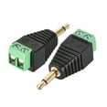 thumbnail image 1 of Adaptador de Conector de Audio y Video Estéreo AV a Terminal de Tornillo Verde, 2 piezas de 3.5mm, 1 of 3