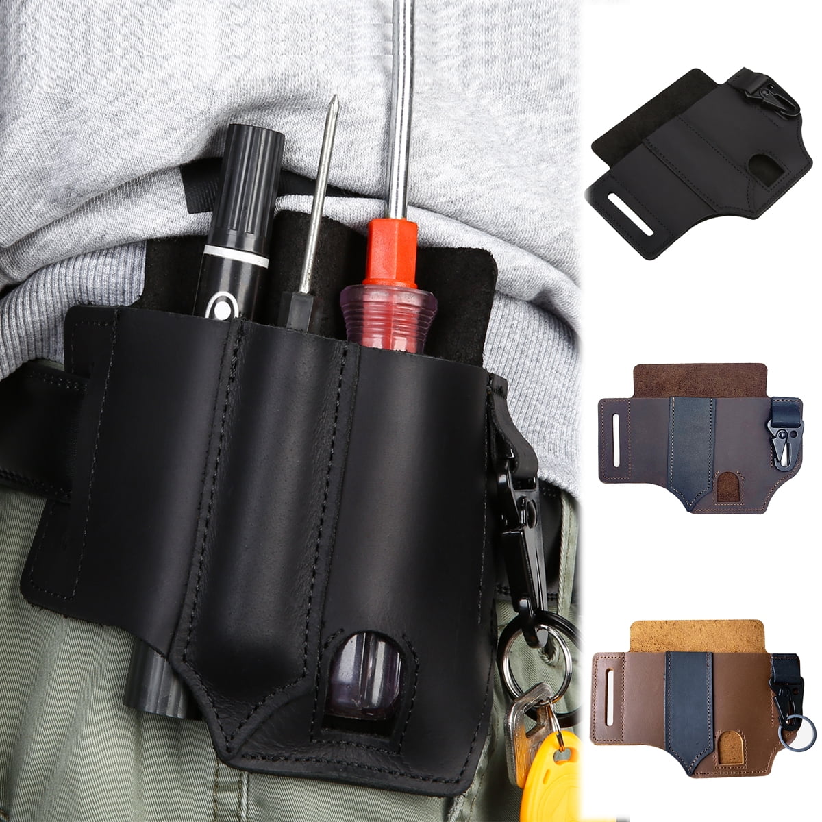 Meidiya Men's Leather Holster,Pen Holder/Leather Multitools Holster/MultiTool Cover,Handmade 3