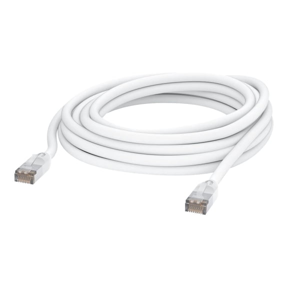 Ubiquiti UniFi - Patch cable - RJ-45 (M) to RJ-45 (M) - 26 ft - 0.2 in - STP - CAT 5e - outdoor, rugged - white