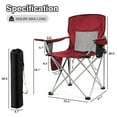 thumbnail image 3 of FlexWave Folding Camp Chair，Portable Outdoor Chair with Cup Holder & Carrying Bag，for Camping, Beach, Fishing, and Sports Events, 3 of 6