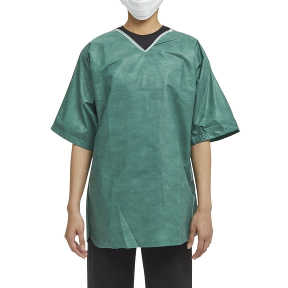 Graham Medical Nonwoven Scrub Shirt Green Medium 30 per Case