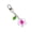 White, variant on Tibvox Flower Key Ring Heat Resistant Frangipani Keychain Accessory Birthday Present
