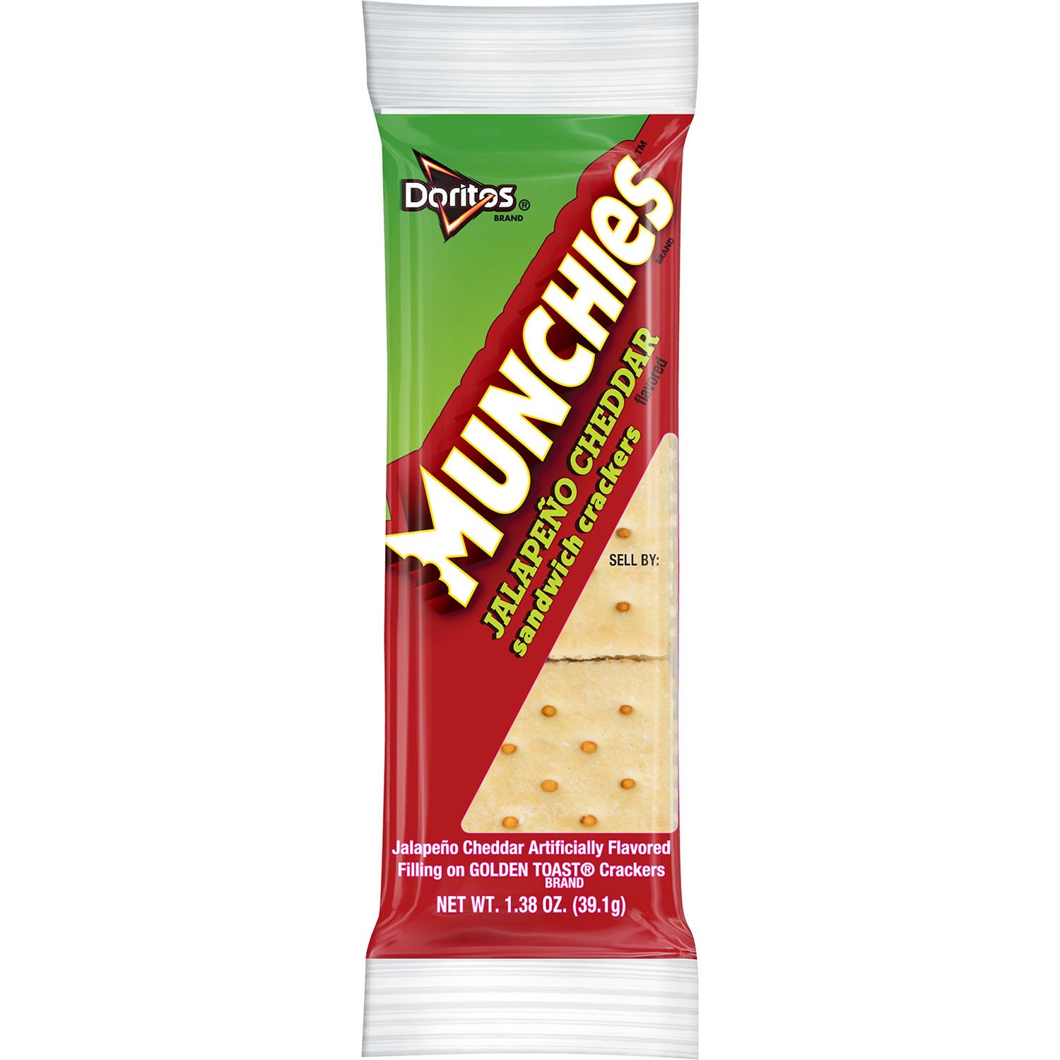 Branded Munchies Jalapeno Cheddar Sandwich Crackers (1.38 oz., 32 ct.) Pack of 1