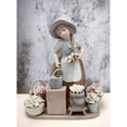 thumbnail image 2 of Ceramic Girl with Flower Baskets Figurine Home Decor Mom Farmhouse Kitchen Decor,, 2 of 3