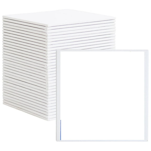 Small 4x4 Inch Painting Canvases, 20 Pack Blank Mini Canvas Panels for Artists Beginners, Pre-Primed Acid-Free Cotton Surface, Suitable for Oil Acrylic Watercolor Paint, Off-White