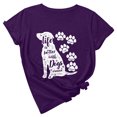 thumbnail image 1 of Camiseta de manga corta con estampado de animales y cuello redondo suelto a la moda de verano para mujer Pompotops hfajkhk135172, 1 of 6