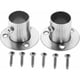thumbnail image 1 of Set of 2 Stainless Steel Wardrobe Rod Brackets with Flange, 1 of 5