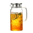 thumbnail image 1 of Teapot Glass Tea Maker Large Capacity Heat Resistant Juice Bottles with Removable Stainless Steel Cover, 1 of 8