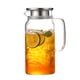thumbnail image 1 of Tetera de cristal para té, botellas de zumo resistentes al calor de gran capacidad con cubierta extraíble de acero inoxidable, 1 of 14