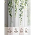 thumbnail image 3 of Botanical Vines Sheer Curtains for Living Room Bedroom Green Botanical Eucalyptus Leaves Sheer Curtains 54 Inch Long 2 Panels Set Light Filtering Curtain Window Treatments Drapes for Dining Room, 3 of 6