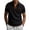 Black, variant on 2025 New Style Man Business Polos Solid Color Collared Buttons Pockets T Shirt Casual Loose Ventilate Colour Blocking Lapel Short Sleeve Top