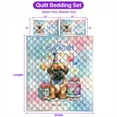 thumbnail image 5 of Happy Birthday Cute Puppy Mastiff with Cake Gifts Party Hat Quilt Bedding Set Mastiffs Dog Lover Gifts Idea 1 Blanket Bed Cover 2 Pillowcases - 00029, 5 of 5