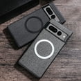 thumbnail image 4 of For Google Pixel 7 Phone Case，Shockproof Luxury Cloth Texture Leather Magsafe Cover，Silm Stand Case Cover, 4 of 5