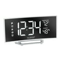La Crosse Technology Curved White Corded Electric LED Alarm Clock with