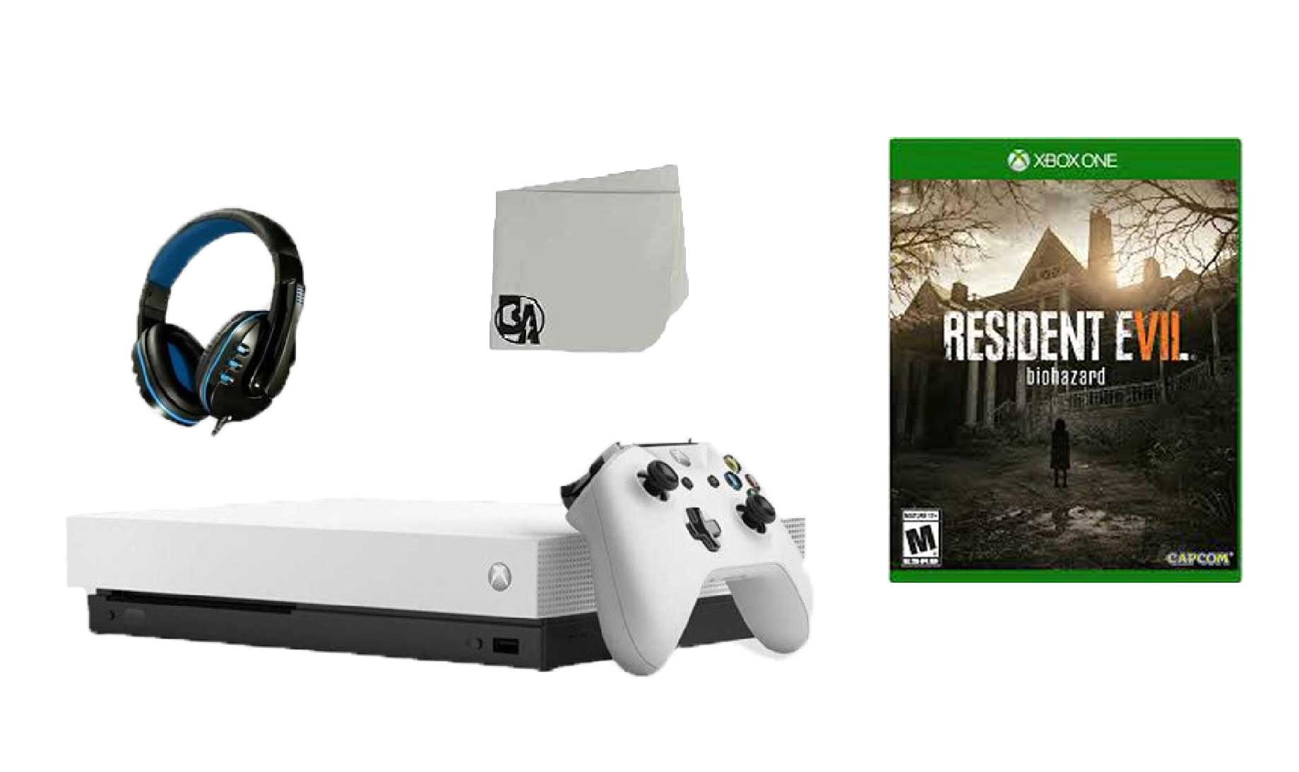 Hol Helm Symposium Microsoft Xbox One X 1TB Gaming Console White with Resident Evil 7 BOLT  AXTION Bundle Used - Walmart.com