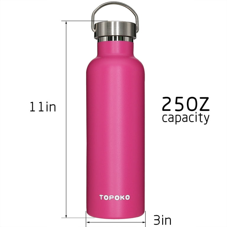 TOPOKO 25 oz Stainless Steel Vacuum Insulated Water Bottle, Leak Proof