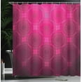 thumbnail image 4 of Ambesonne Geometric Shower Curtain, Disc Circle Shapes, 69"Wx84"L, Magenta, 4 of 5