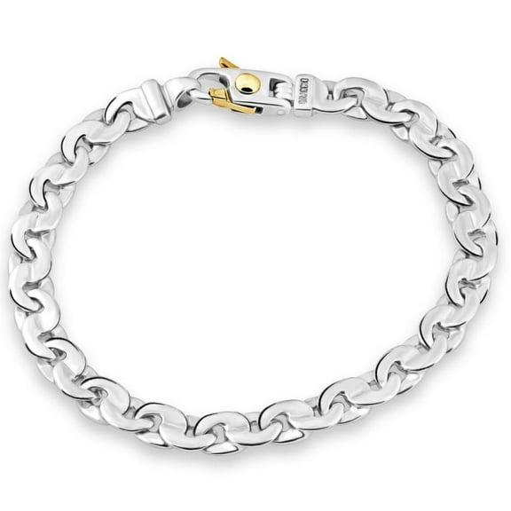 Pompeii Men's Solid 14k Gold (26grams) or Platinum (43gram) 7mm Link Bracelet (,)