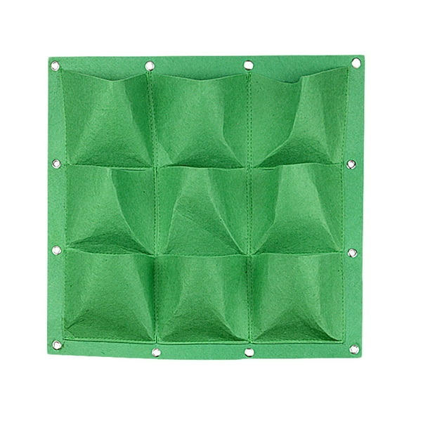 Verticales para colgar en la pared, bolsas para plantar, al aire libre, interior, plantador de pared, contenedor de cultivo de flores vegetales 9 bolsillos Advancent HA0873-01