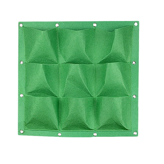 Verticales para colgar en la pared, bolsas para plantar, al aire libre, interior, plantador de pared, contenedor de cultivo de flores vegetales 9 bolsillos Kearding HA0873-01