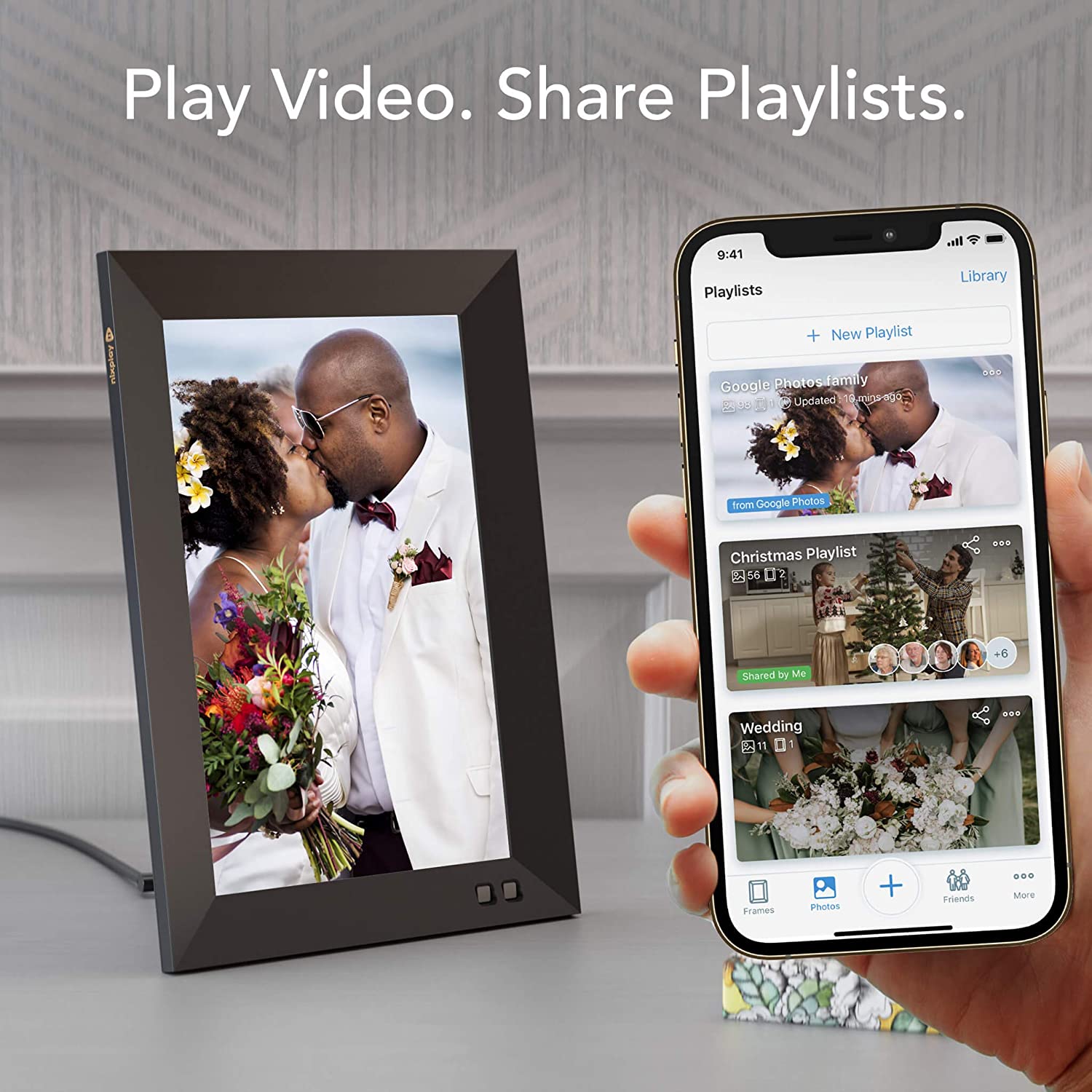 Nixplay Smart Wi-Fi Digital Photo Frame W10J - Share Photos and Videos Instantly - image 3 of 6