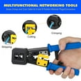 thumbnail image 3 of Kit de herramientas de crimpado RJ45 YWNEGWE Pass Thru Cat5 Cat5e Cat6 con comprobador, 3 of 6