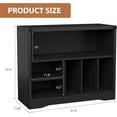 thumbnail image 2 of Garvee Record Player Stand, with Vinyl Storage Cabinet, 31.5 x 13.8 x 27.5", Black, 2 of 8