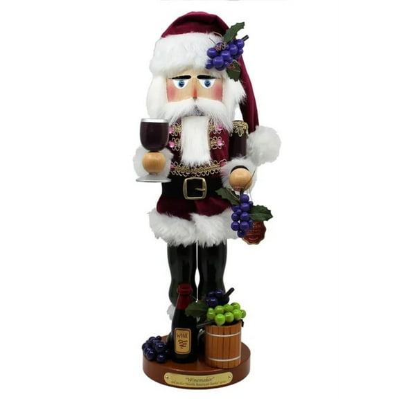 Kurt Adler 18.25-Inch Steinbach Winemaker Santa Nutcracker