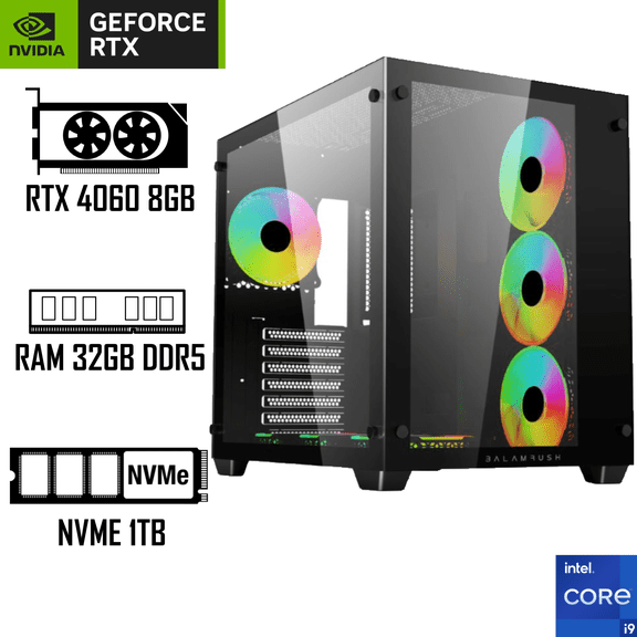 Cpu Gamer Intel I9 13900K 32GB DDR5 1TB NVMe RTX 4060 8GB E.Liquido