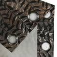 thumbnail image 4 of Ambesonne Bohemian Grommet Curtain, Earthy Retro Leaves Dots, 50"x120", Dark Taupe Grey and Ginger, 4 of 5
