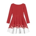 thumbnail image 5 of DISNIMO Red Christmas Dress for Girls Size 13-14 Years Red Snowflake Dress Girls Long Sleeve Swing Dress for Children School Dress for Teens Girls Winter Dress Kids Twirly Dress Girl Long Sleeve, 5 of 6