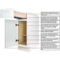 thumbnail image 6 of Shaker Base Kitchen Cabinet Ready to Assemble, 18 in. W x 24 in. D x 34.5 in. H, White, 6 of 6