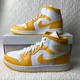 thumbnail image 3 of Ni - ke Ni - ke Air Jordan 1 MID Shoes Women’s SZ 12 White University Gold BQ6472-117, 3 of 5