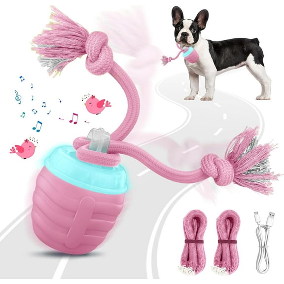 Interactive Dog Toys - 2025 Upgraded Motion Activated Balls for Medium/Large Dogs, Automatic Moving Dogs Toy Wicked Ball for Boredom, Interactive Dog Ball to Keep Them Busy(Pink)