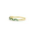 thumbnail image 3 of HeartsAndYou 1ct Natural Emerald & Diamond Half Eternity Wedding Band 14k SOLID Yellow Gold, 3 of 9