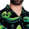 thumbnail image 5 of Alien Men's Short Sleeve Printed Button Down Hawaiian Beach Shirts, 5 of 6