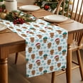 thumbnail image 2 of Burlap Table Runner 72 Inches Long,Cartoon Christmas Gingerbread Man Non-Slip Kitchen Table Runners for Dining Room Everyday Use Party Table Decorations Snowflakes on White, 2 of 9