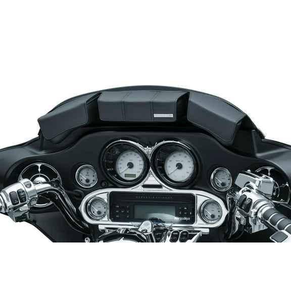 Kuryakyn 5212 Batwing Fairing Storage Pouch Bag with Magnetic Closures for 1996-2013 Harley-Davidson Touring and Trike Motorcycles, Black